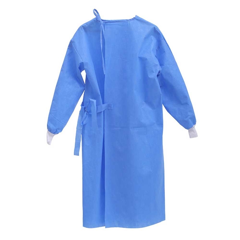 Plusgrößen-Krankenhaus-Chirurgie-blaues chirurgisches EVP-Wegwerfkleid auf Lager fournisseur